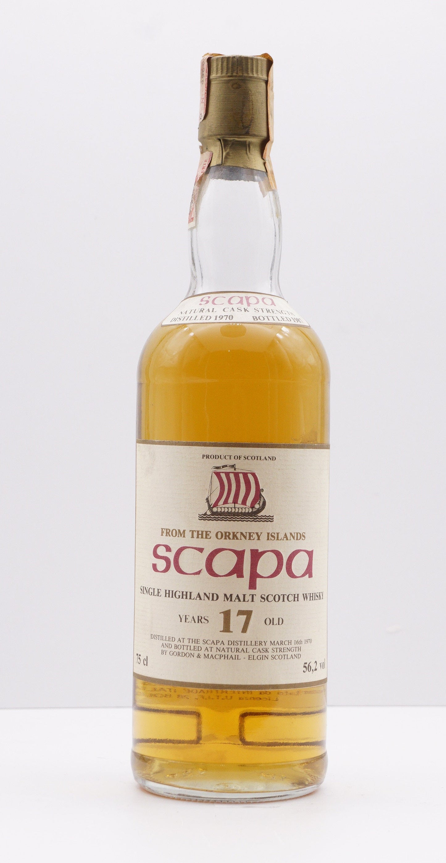 SCAPA - SINGLE MALT - IB - GORDON & MACPHAIL (G&M) FOR INTERTRADE "SHIP LABEL - FROM THE ORKNEY ISLAND"