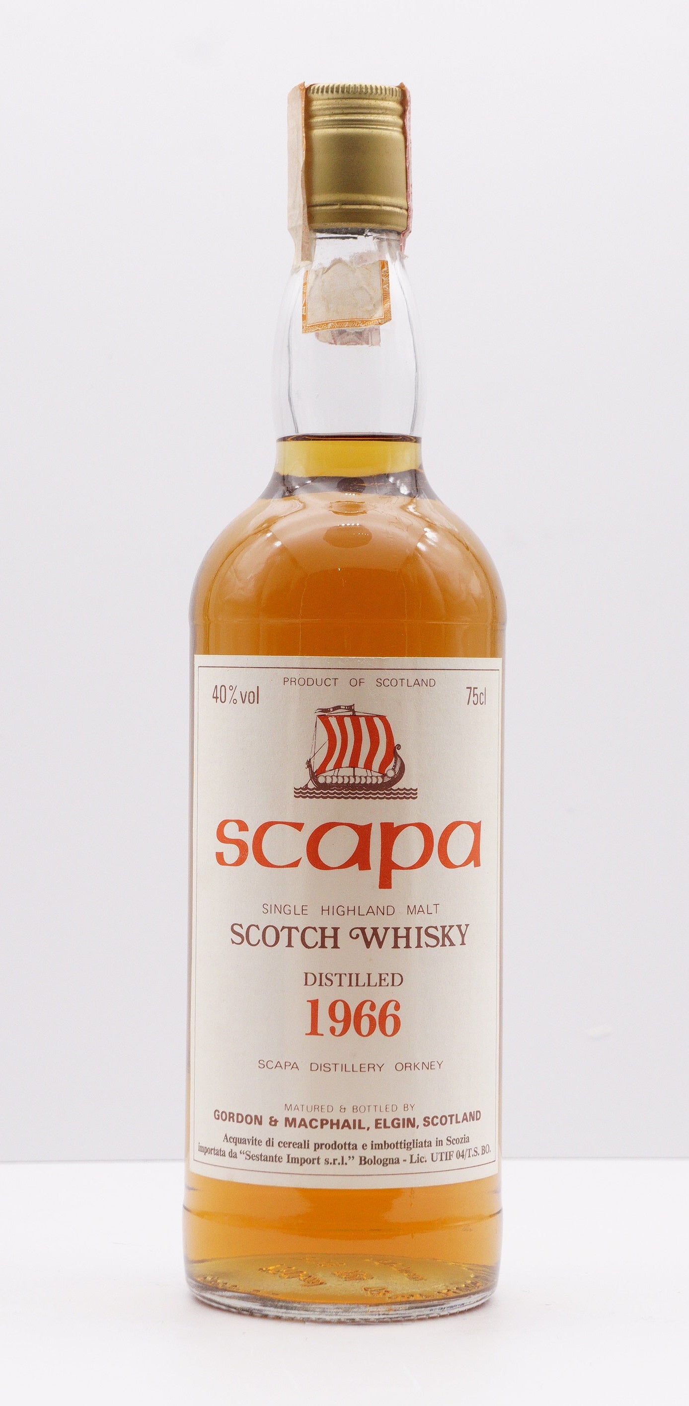 SCAPA - SINGLE MALT - IB - GORDON & MACPHAIL (G&M) "SHIP LABEL"
