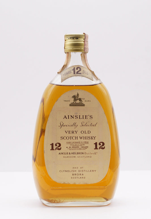AINSLIE'S BLENDED "SPECIALLY SELECTED VERY OLD SCOTCH WHISKY" SECURO 1960S (BRORA)