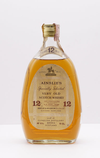 AINSLIE'S BLENDED "SPECIALLY SELECTED VERY OLD SCOTCH WHISKY" SECURO 1960S (BRORA)