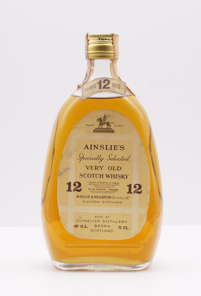 AINSLIE'S BLENDED "SPECIALLY SELECTED VERY OLD SCOTCH WHISKY" SECURO 1960S (BRORA)