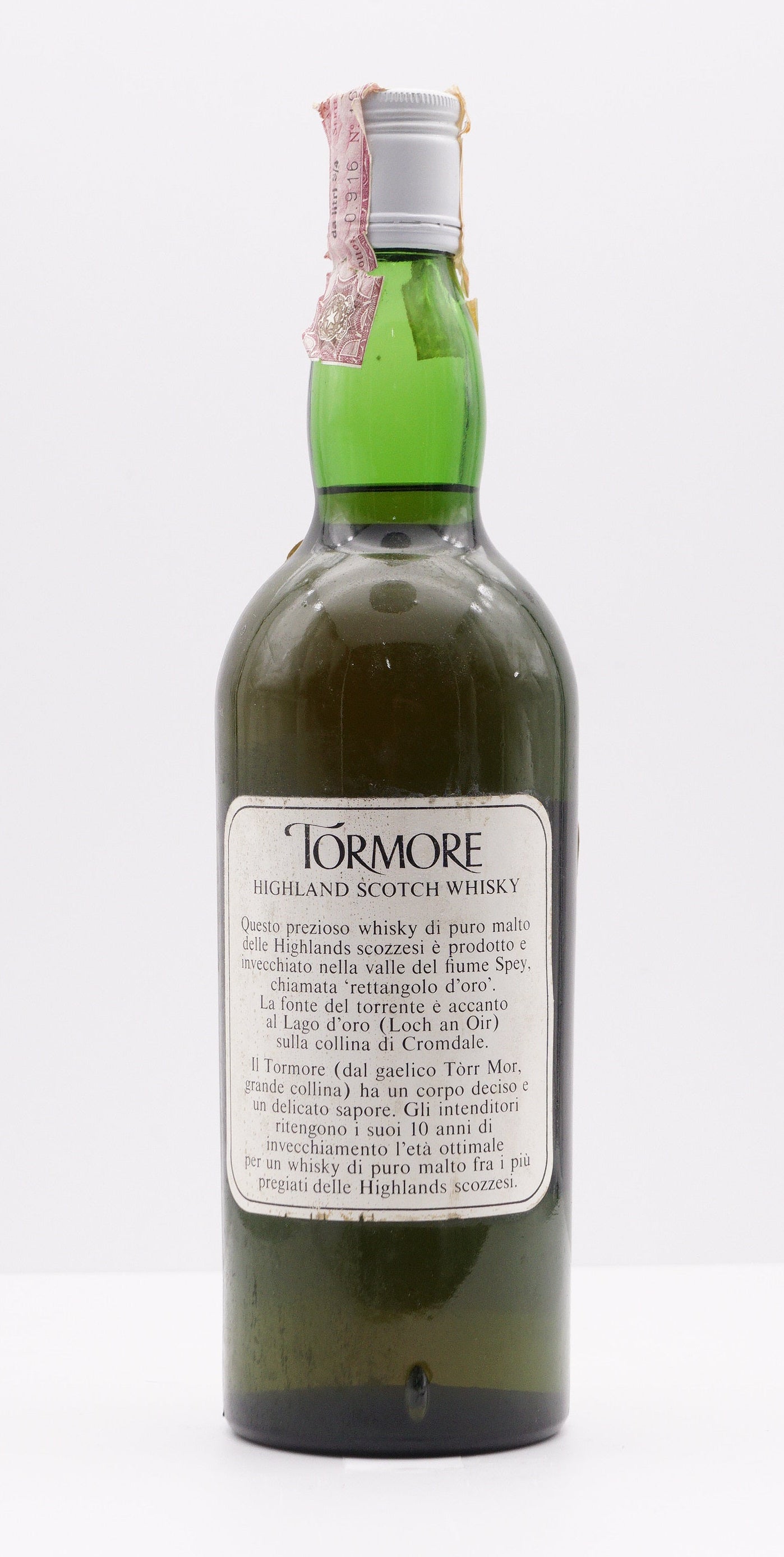 TORMORE - SINGLE MALT - OB - "PURE MALT 100% HIGHLAND SCOTCH" ITALIAN IMPORT (DREHER)