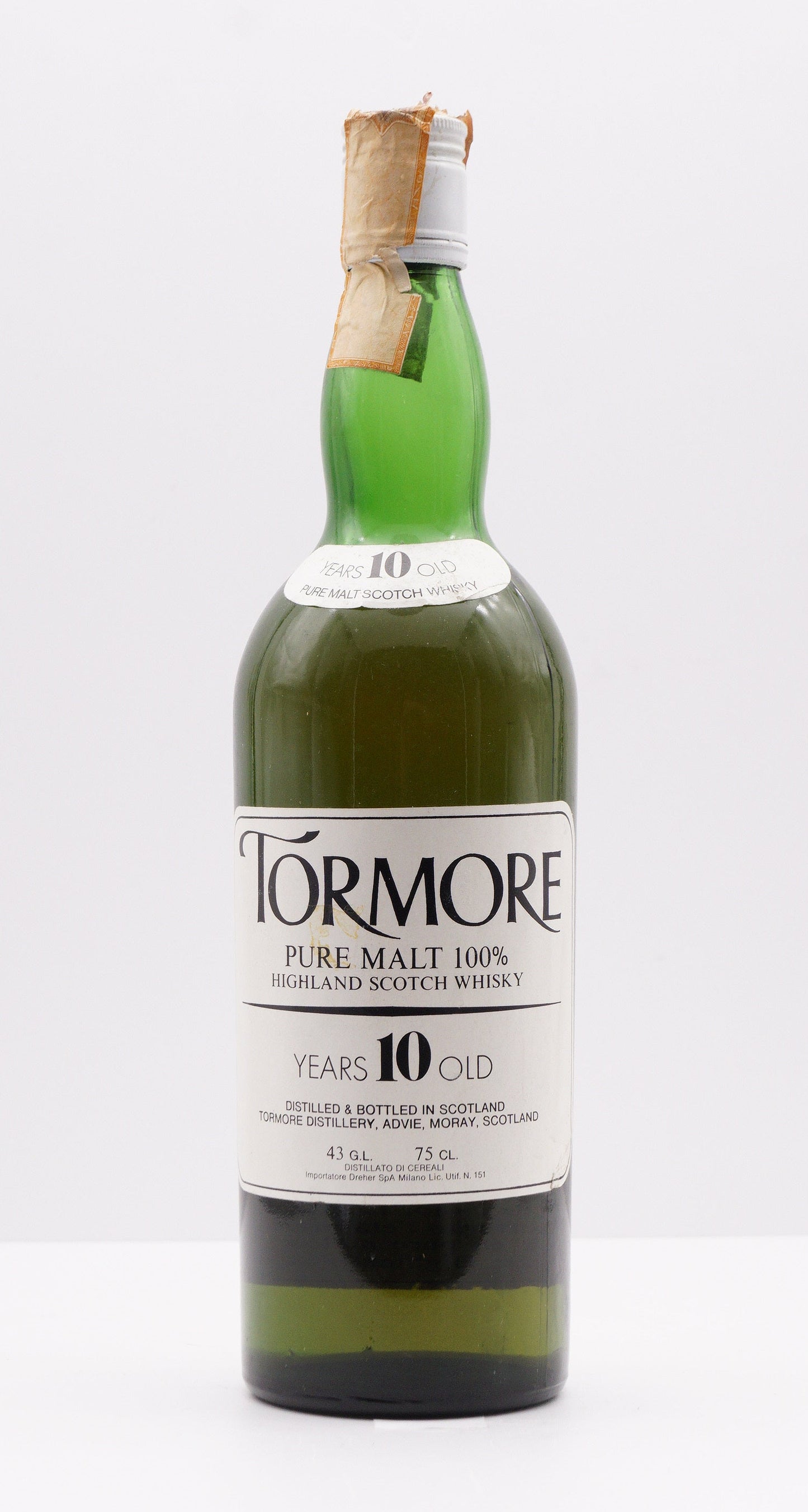 TORMORE - SINGLE MALT - OB - "PURE MALT 100% HIGHLAND SCOTCH" ITALIAN IMPORT (DREHER)