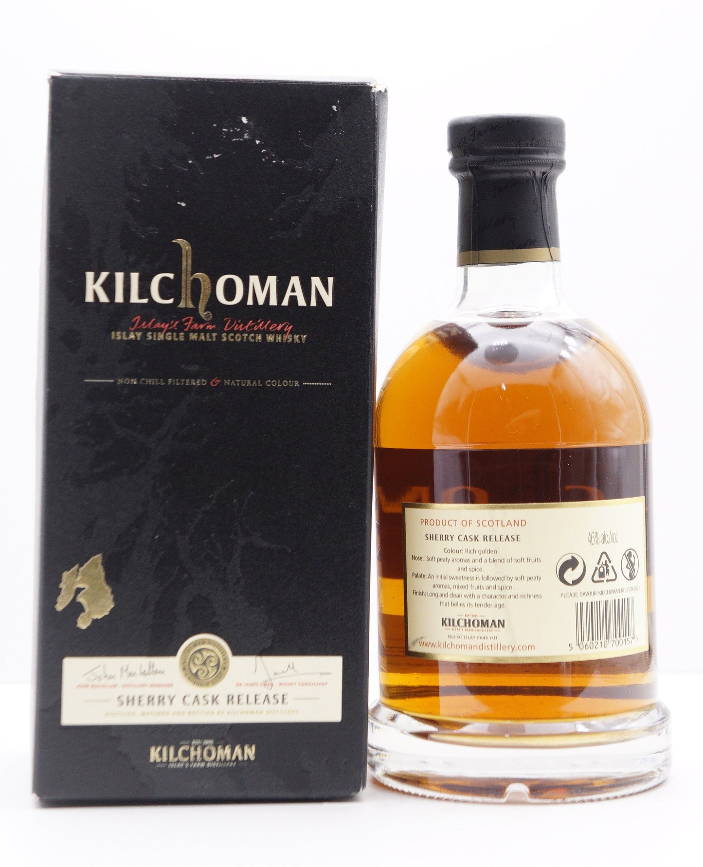 KILCHOMAN - SINGLE MALT - OB - BLACK LABEL Released in 2012